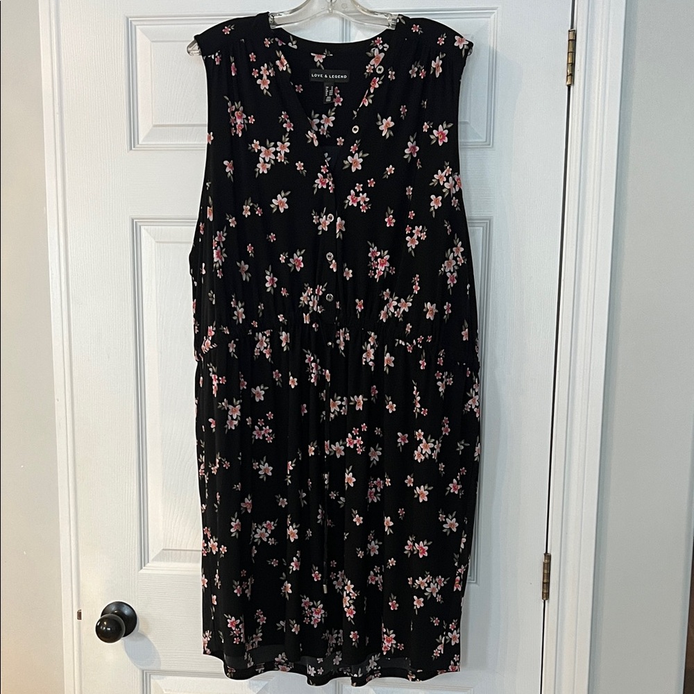 Love & Legend Floral Black Midi Dress